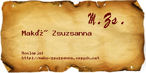 Makó Zsuzsanna névjegykártya