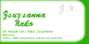 zsuzsanna mako business card