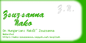 zsuzsanna mako business card